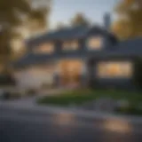 Modern home facade showcasing curb appeal