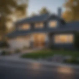 Modern home facade showcasing curb appeal