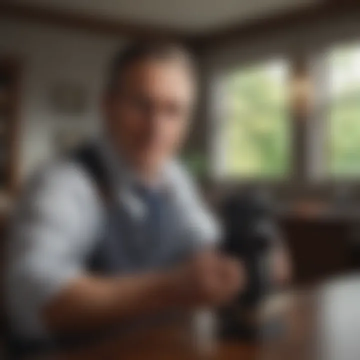 Real estate professional conducting a property appraisal