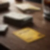 A close-up of a Western Union card on a table