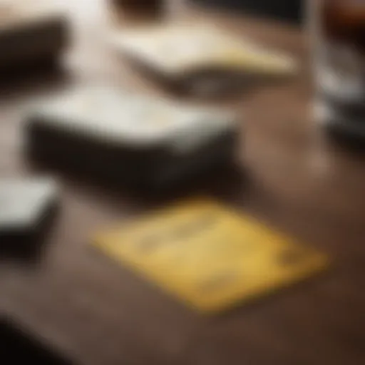 A close-up of a Western Union card on a table