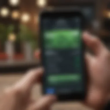 Using the Mobile App for Transactions Mobile app interface for Green Dot card