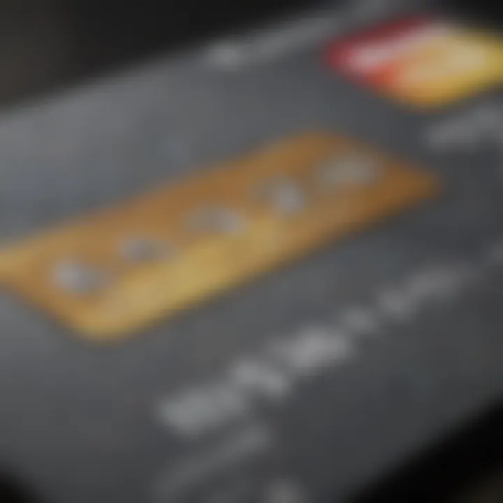 A close-up view of a physical credit card displaying the card number.