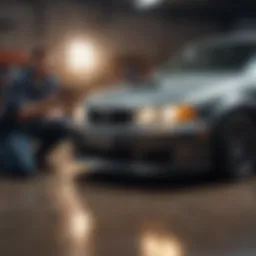 An expert evaluating a car's condition and features