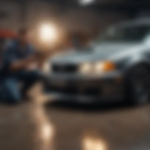 An expert evaluating a car's condition and features