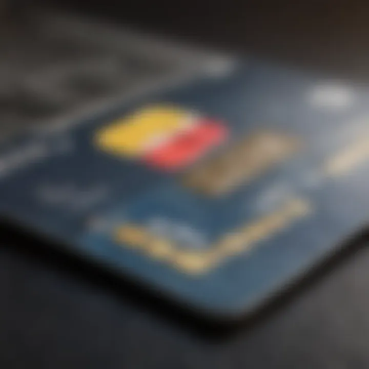 Close-up of credit card benefits and rewards structure