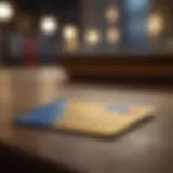 A close-up of a lost debit card on a table