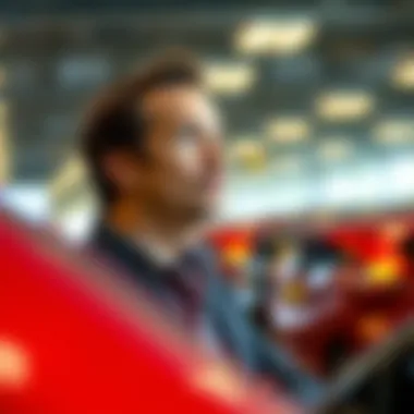 Exploring Financing Options for Bad Credit Buyers A person contemplating financing options at a car dealership