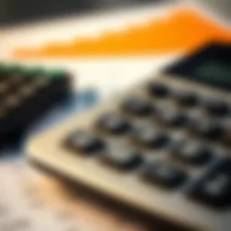 A close-up view of a financial calculator displaying various bank rates.