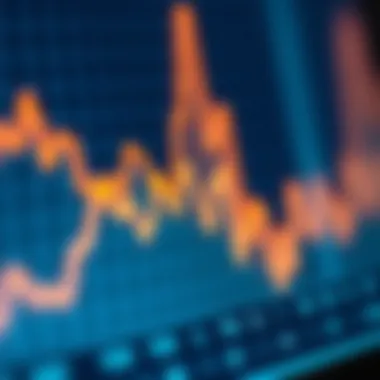 Fluctuating Bank Rates Graph An abstract representation of fluctuating bank rates depicted as a graph.