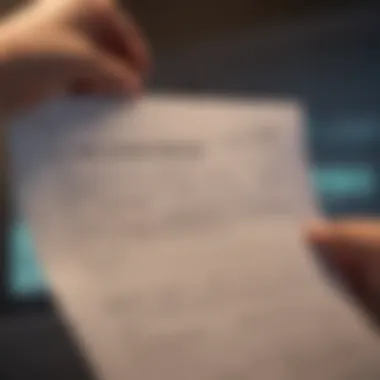 Visual representation of bankruptcy discharge papers on a digital screen