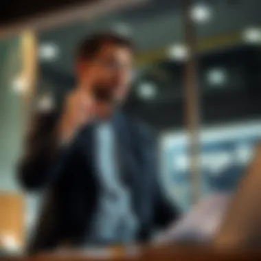 Business owner assessing credit options