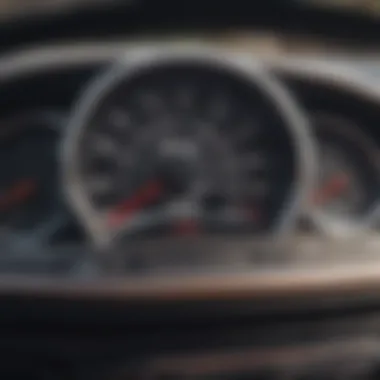 Close-up of a used car's dashboard and features