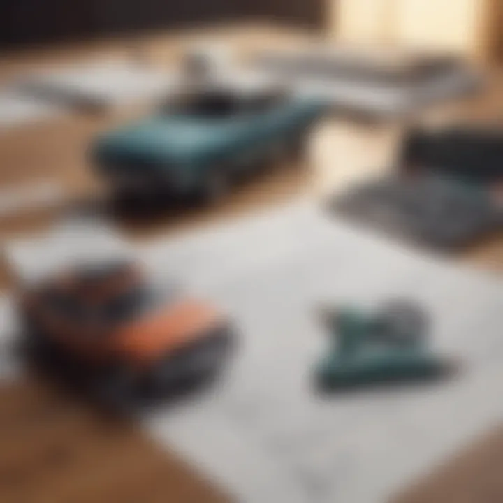 Calculator and documents showcasing tax implications of vehicle ownership