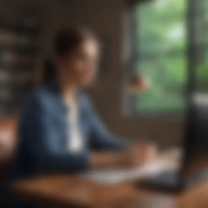 A person exploring online resources for rental assistance