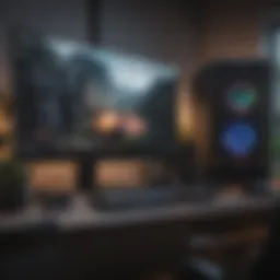 Lush gaming setup showcasing a high-performance gaming PC