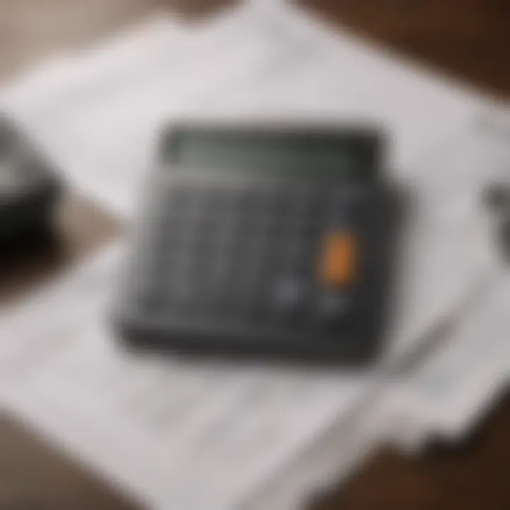 A close-up of financial documents and a calculator representing loan options