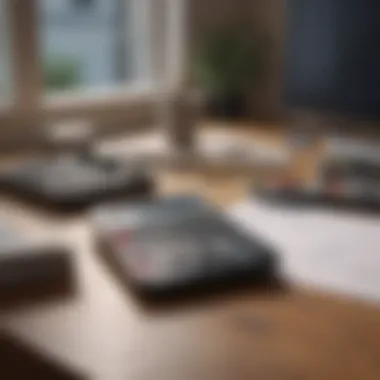 Smart Budgeting for Mobile Home Financing A calculator and budgeting tools on a desk