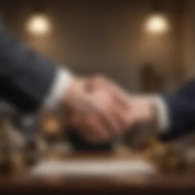 A successful handshake between a lender and a borrower symbolizing agreement