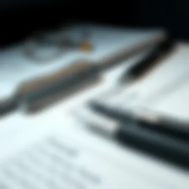 Essential Documents for Refinancing A checklist with pens, highlighting important refinancing documents