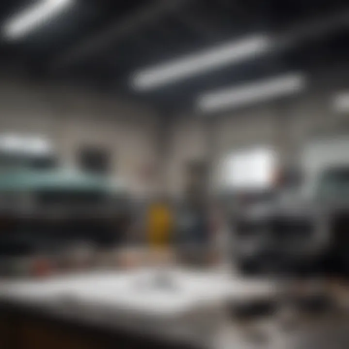 A financial spreadsheet highlighting key figures important for assessing an auto repair shop's viability.