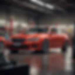 A detailed market analysis chart showcasing trends in the auto repair industry.