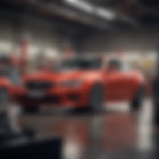 A detailed market analysis chart showcasing trends in the auto repair industry.