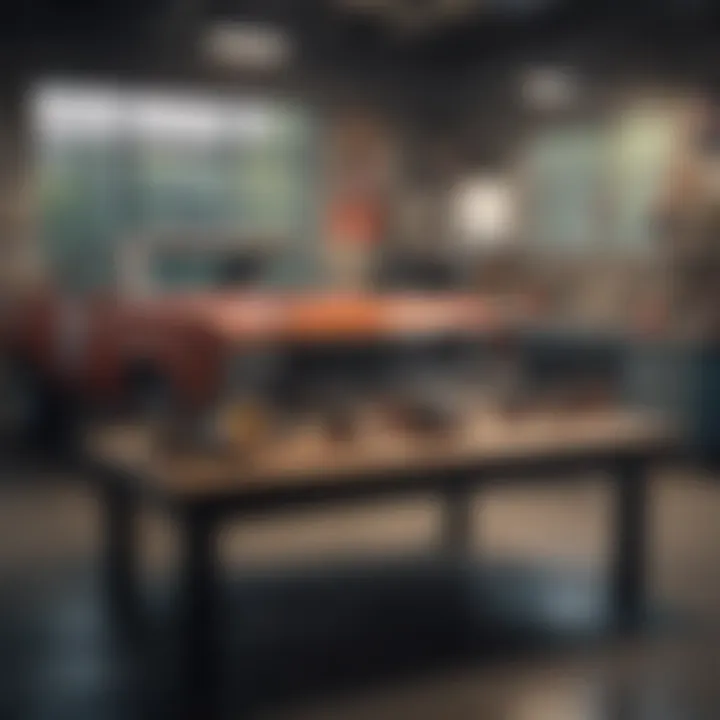 A negotiation table setup symbolizing the strategic discussions involved in purchasing an auto repair shop.