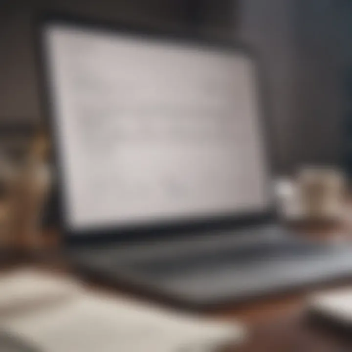 A computer screen displaying an online tax portal, symbolizing digital retrieval of tax documents.