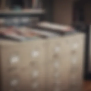 A filing cabinet organized with tax records