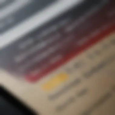 Understanding Financial Documents A close-up of a bank card with financial documents