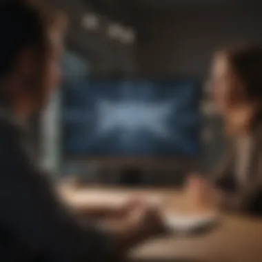 Effective Communication in Virtual Settings Virtual meeting with clear communication dynamics on screen