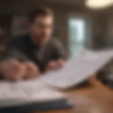 An individual reviewing financial documents and planning loan repayment