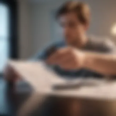 Assessing Your Current Debt A person reviewing credit card statements