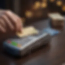 Illustration of digital wallet transactions