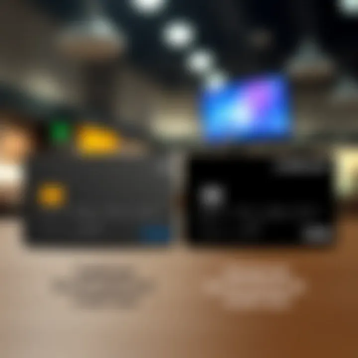 Comparing Credit Card Types Visual comparison of traditional and virtual credit card usage