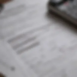 Detailed view of a tax return document highlighting key sections