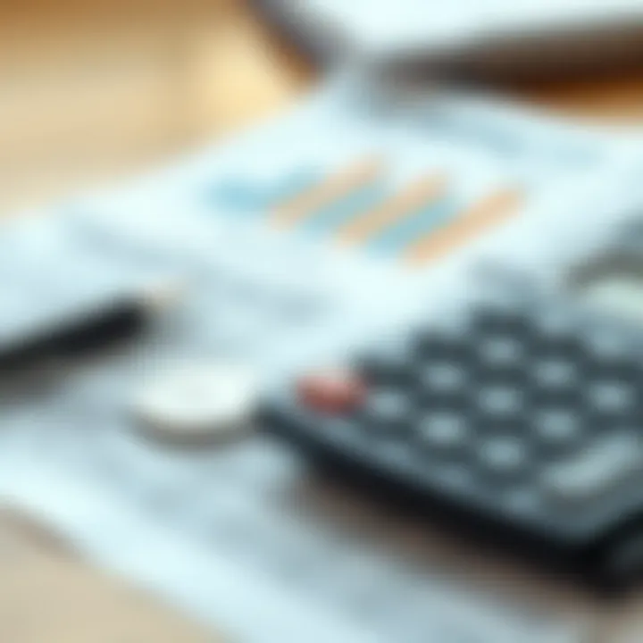 Managing Appraisal Expenses A calculator and financial documents illustrating cost management