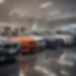 A BHPH dealership showcasing a variety of cars available for financing.