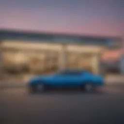 Exterior view of a buy here pay here dealership in Indiana