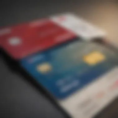 A close-up view of various Capital One credit cards showcasing their design.