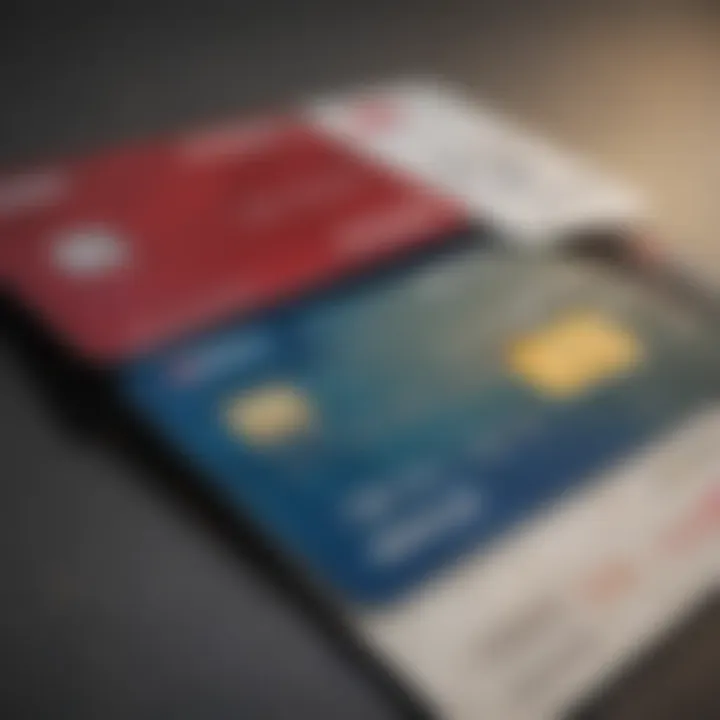 A close-up view of various Capital One credit cards showcasing their design.