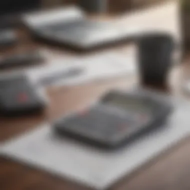 Budgeting for Closing Costs Effectively A calculator and financial documents on a desk representing budgeting for home purchase.