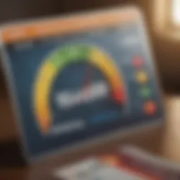 Illustration showing a credit score report