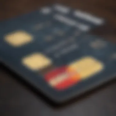 A close-up of a credit card with a focus on its features