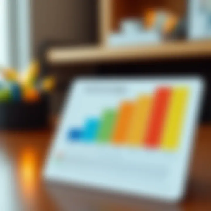 Visual representation of credit score ranges