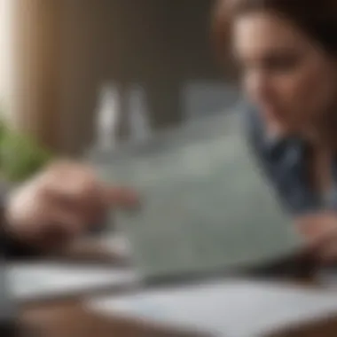 Analyzing Personal Finances Conceptual graphic of a person analyzing finances
