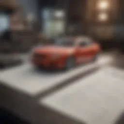 Illustration of diverse auto warranty documents and agreements