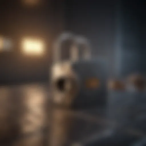 Credit card with a lock symbol representing security