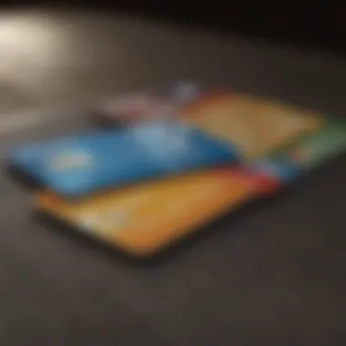 Chart comparing various credit card options and features
